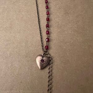 Costume ruby heart necklace